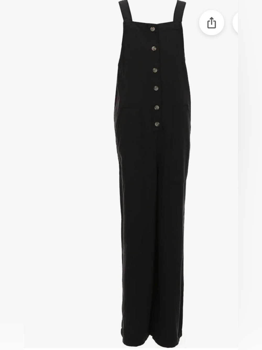 Billabong Black Button-Front Kids Jumpsuit